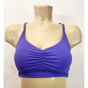 Calia Purple Top M Medium Bikini Swimsuit Sports Bra Removable Padding